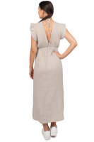 Relaxed Fit Sommerkleid Damen Musselin 25RSW076 Beige One Size