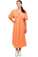 Damen Musselin Sommerkleid 25RSW077 Orange One Size