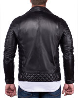 Reichstadt Herren Slim Fit Kunstleder Jacke Silver Zipper...