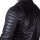 Reichstadt Herren Slim Fit Kunstleder Jacke Silver Zipper RS001X PU