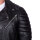 Reichstadt Herren Slim Fit Kunstleder Jacke Silver Zipper RS001X PU