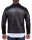 Slim Fit Kunstleder Jacke Herren Silver ZipperRS001X PU