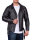 Slim Fit Kunstleder Jacke Herren Silver ZipperRS001X PU