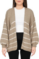 Relaxed Fit Cardigan Damen Streifen-Design 25RSW088