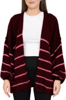 Relaxed Fit Cardigan Damen Streifen-Design 25RSW088