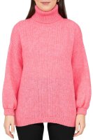 Relaxed Fit Rollkragenpullover Damen Rippabschl&uuml;sse 25RSW090