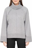 Relaxed Fit Rollkragenpullover Damen Rippabschl&uuml;sse 25RSW097