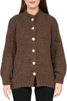 Relaxed Fit Strickjacke Damen Dekorative Kn&ouml;pfe 25RSW094