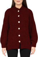 Relaxed Fit Strickjacke Damen Dekorative Kn&ouml;pfe 25RSW094