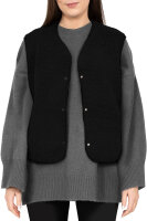 Relaxed Fit Teddy Weste Damen Knopfleiste   25RSW098
