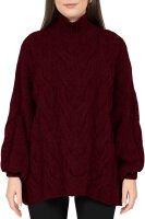 Relaxed Fit Strickpullover Damen Zopfstruktur 25RSW091