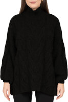 Relaxed Fit Strickpullover Damen Zopfstruktur 25RSW091