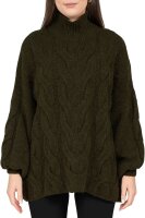 Relaxed Fit Strickpullover Damen Zopfstruktur 25RSW091