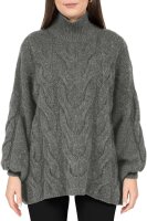 Relaxed Fit Strickpullover Damen Zopfstruktur 25RSW091
