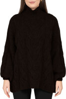 Relaxed Fit Strickpullover Damen Zopfstruktur 25RSW091