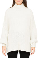 Relaxed Fit Strickpullover Damen Rippabschl&uuml;sse 25RSW092