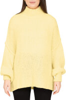 Relaxed Fit Strickpullover Damen Rippabschl&uuml;sse 25RSW092