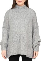 Relaxed Fit Strickpullover Damen Rippabschl&uuml;sse 25RSW092