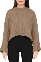 Relaxed Fit Strickpullover Damen Breite &Auml;rmelabschl&uuml;sse 25RSW093
