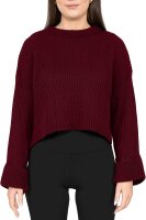 Relaxed Fit Strickpullover Damen Breite &Auml;rmelabschl&uuml;sse 25RSW093