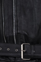 Reichstadt Herren Slim Fit Bikerjacke Silver Zipper  RS001LUX Black XS