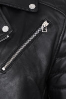 Reichstadt Herren Slim Fit Bikerjacke Silver Zipper  RS001LUX Black L