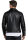 Reichstadt Herren Slim Fit Bikerjacke Silver Zipper  RS001LUX Black L