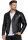 Reichstadt Herren Slim Fit Bikerjacke Silver Zipper  RS001LUX Black XL