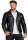 Reichstadt Herren Slim Fit Bikerjacke Silver Zipper  RS001LUX Black XXXL