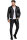 Reichstadt Herren Slim Fit Bikerjacke Silver Zipper  RS001LUX Black XXXL