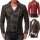 Reichstadt Herren Slim Fit Lederjacke Silver Zipper  RS003PU