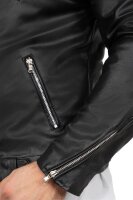Herren Jacke RS003 PU - Black - Silver Zipper S