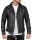 Herren Jacke RS003 PU - Black - Silver Zipper S