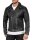 Herren Jacke RS003 PU - Black - Silver Zipper S