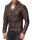 Slim Fit Jacke Herren  RS003 Dark Brown XS