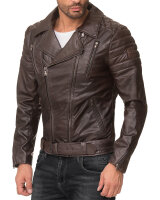 Slim Fit Jacke Herren  RS003 Dark Brown XXL