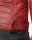 Reichstadt Herren Slim Fit Lederjacke Silver Zipper  RS003 Bordeaux XS