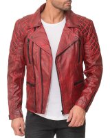 Regular Fit Kunstlederjacke Herren Gunmetal ZipperRS007 PU