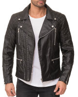Reichstadt Herren Regular Fit Kunstleder Gunmetal Zipper...