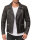 Regular Fit Kunstlederjacke Herren Gunmetal ZipperRS007 PU