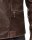 Reichstadt Herren Regular Fit Kunstleder Gunmetal Zipper RS007 PU Dark Brown XS
