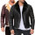 Slim Fit Kunstlederjacke Herren Ohne Waschung  RS008PU