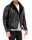 Reichstadt Herren Slim Fit Kunstleder Silver Zipper RS008PU Black L