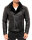 Reichstadt Herren Slim Fit Kunstleder Silver Zipper RS008PU Black L