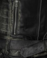 Reichstadt Herren Slim Fit Bikerjacke Silver Zipper  RS001LUX Fungi Green XS