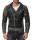 Reichstadt Herren Slim Fit Bikerjacke Silver Zipper  RS001LUX Fungi Green XS