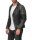 Reichstadt Herren Slim Fit Bikerjacke Silver Zipper  RS001LUX Fungi Green XS