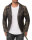 Reichstadt Herren Slim Fit Bikerjacke Silver Zipper  RS001LUX Fungi Green M