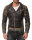Reichstadt Herren Slim Fit Bikerjacke Silver Zipper  RS001LUX Fungi Green M