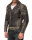 Reichstadt Herren Slim Fit Bikerjacke Silver Zipper  RS001LUX Fungi Green M